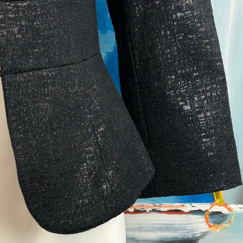 White House Black Market Blazer Black Shimmering Texture size 6 - Picture 3 of 7